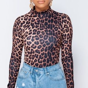 Leopard print bodysuit